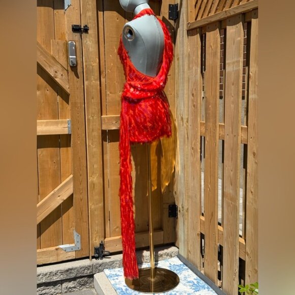 🆕 MISHA COLLECTION 🧿 NWOT Red Sapphire Sequins Mini Dress, Sz XXS - Sz US 0 - Picture 5 of 15